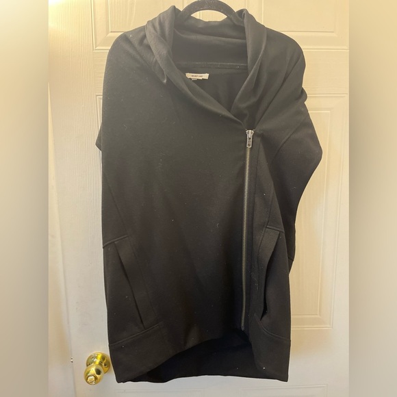 HELMUT LANG Sonar Wool Dropped Shoulder Vest in Black - Picture 7 of 16